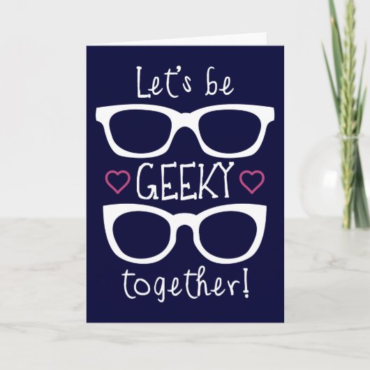 Laten we samen Geeky zijn Feestdagen Kaart (Voorkant)