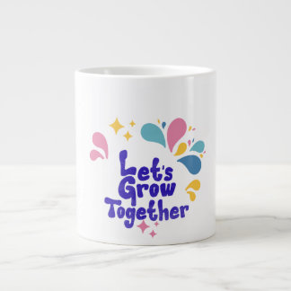 Laten we samen groeien Kleurrijke koffiemok Grote Koffiekop