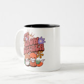 Laten we samen groeien tweekleurige koffiemok (Voorkant links)