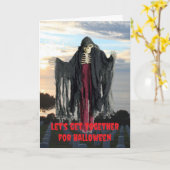 Laten we samen Halloween vieren. Kaart (Gele Bloem)