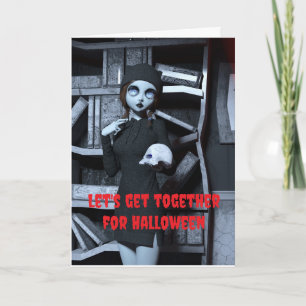 Laten we samen Halloween vieren. Kaart