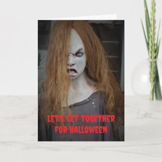 Laten we samen Halloween vieren. Kaart (Voorkant)