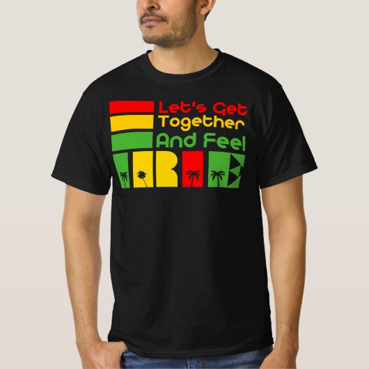 Laten we samen Irie voelen - goede Vibes Rasta T-shirt (Voorkant)