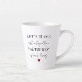 Laten we samen koffie drinken op Valentijnsdag Latte Mok (Rechts)