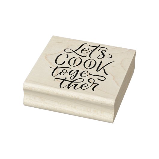 Laten we samen koken  rubberstempel (Stempel)