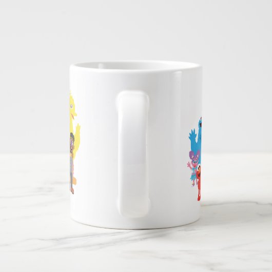 Laten we samen komen grote koffiekop (Achterkant)