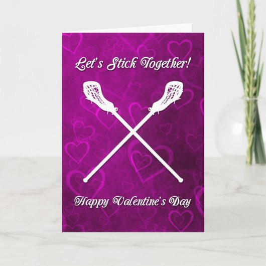 Laten we samen Lacrosse Valentijnsdag Kaart (Voorkant)