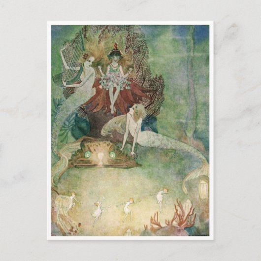 Laten we samen Mermaids zijn van Dorothy Lathrop Briefkaart (Voorkant)