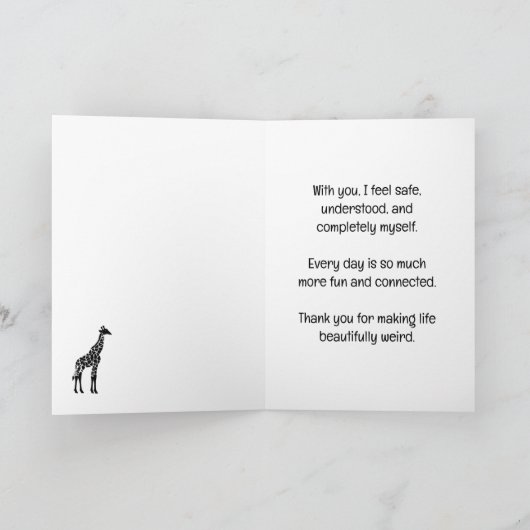 Laten we samen oud en gek worden kaart (Binnen)