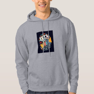 Laten we samen raar zijn: levendige en leuke typog hoodie
