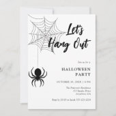 Laten we Samen Uit Hangen Script Spinneweb Hallowe Kaart (Voorkant)