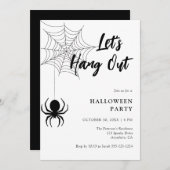 Laten we Samen Uit Hangen Script Spinneweb Hallowe Kaart (Voorkant / Achterkant)