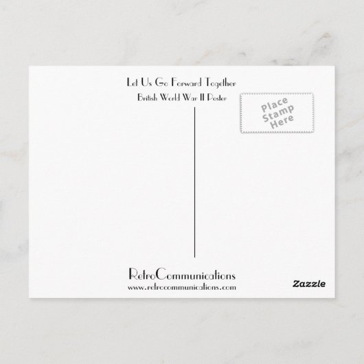 Laten we samen verder gaan briefkaart (Achterkant)