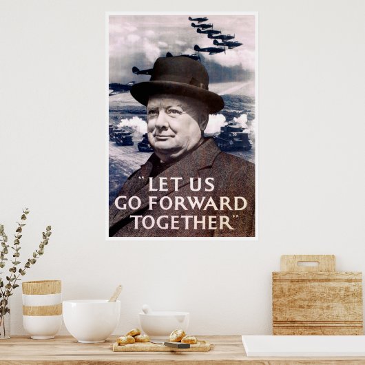 Laten we samen verder gaan poster (Keuken)