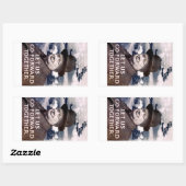 Laten we samen verder gaan rechthoekige sticker (Vel)