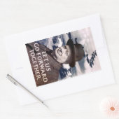 Laten we samen verder gaan rechthoekige sticker (Envelop)