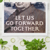Laten we samen verder gaan theedoek (Gevouwen)