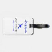 Laten we samen vliegen eerste verjaardag vliegtuig bagagelabel (Achterkant horizontaal)