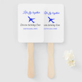 Laten we samen vliegen eerste verjaardag vliegtuig handwaaier (Voorkant en achterkant)