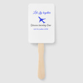 Laten we samen vliegen eerste verjaardag vliegtuig handwaaier (Achterkant)