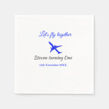 Laten we samen vliegen eerste verjaardag vliegtuig