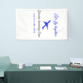 Laten we samen vliegen eerste verjaardag vliegtuig spandoek (Beurs)