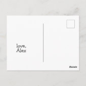 Laten we samen zwemmen...! Schattigee walvissen - Briefkaart (Achterkant)