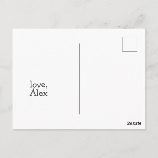 Laten we samen zwemmen...! Schattigee walvissen - Briefkaart (Achterkant)