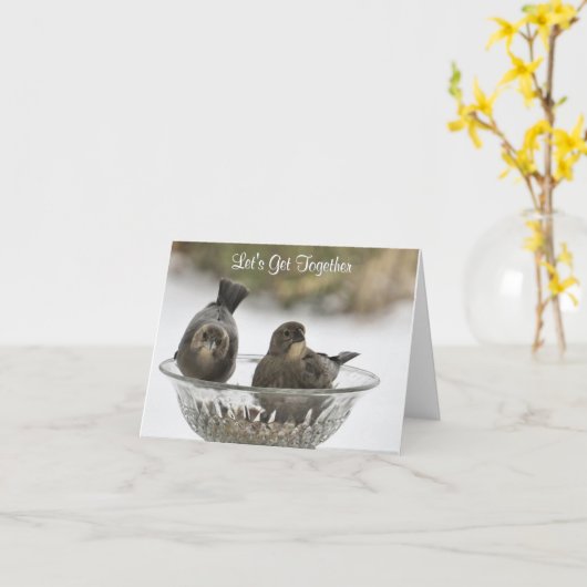 Laten we samenkomen - Blank Wenskaart Kaart (Gele Bloem)