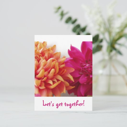 Laten we samenkomen! briefkaart (Staand voorkant)