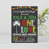 Laten we samenkomen, één Baby shower liefdesparen  Kaart (Staand voorkant)