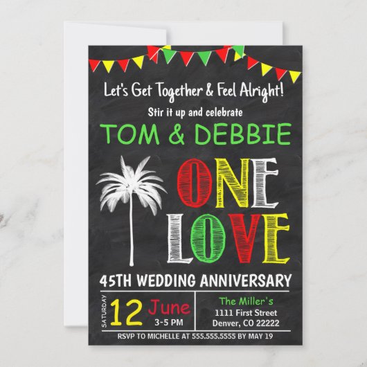 Laten we samenkomen, één liefdesweddenschap-Jubile Kaart (Voorkant)