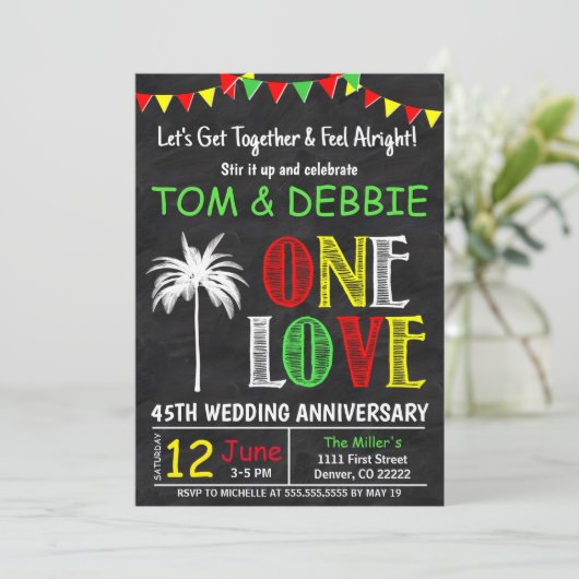 Laten we samenkomen, één liefdesweddenschap-Jubile Kaart (Staand voorkant)