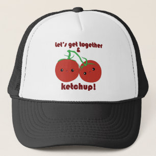 Laten we samenkomen en Ketchup! Kawaii Tomaten Trucker Pet