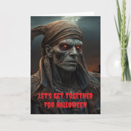 Laten we samenkomen voor Halloween. Kaart