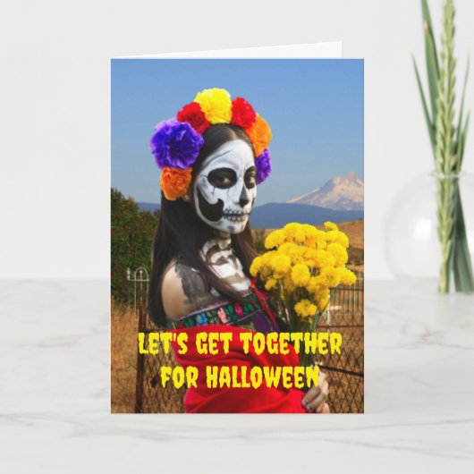Laten we samenkomen voor Halloween. Kaart (Voorkant)