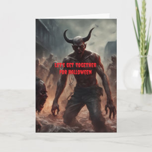 Laten we samenkomen voor Halloween. Kaart