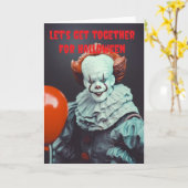 Laten we samenkomen voor Halloween. Kaart (Gele Bloem)