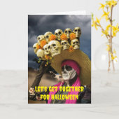 Laten we samenkomen voor Halloween. Kaart (Gele Bloem)