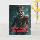 Laten we samenkomen voor Halloween. Kaart (Gele Bloem)