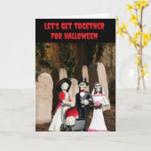 Laten we samenkomen voor Halloween. Kaart (Gele Bloem)
