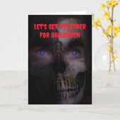 Laten we samenkomen voor Halloween. Kaart (Gele Bloem)