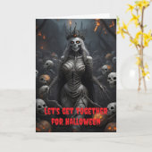 Laten we samenkomen voor Halloween. Kaart (Gele Bloem)