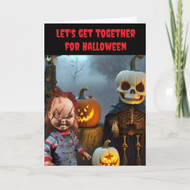 Laten we samenkomen voor Halloween. Kaart