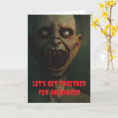 Laten we samenkomen voor Halloween. Kaart (Gele Bloem)
