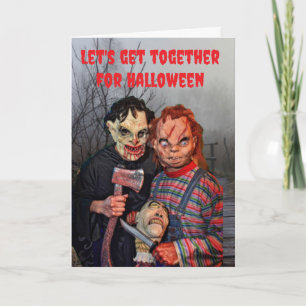 Laten we samenkomen voor Halloween. Kaart