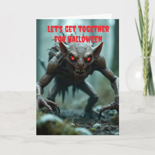 Laten we samenkomen voor Halloween. Kaart