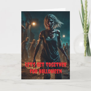 Laten we samenkomen voor Halloween. Kaart