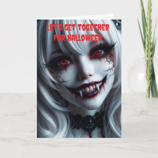 Laten we samenkomen voor Halloween. Kaart (Voorkant)