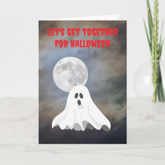 Laten we samenkomen voor Halloween. Kaart